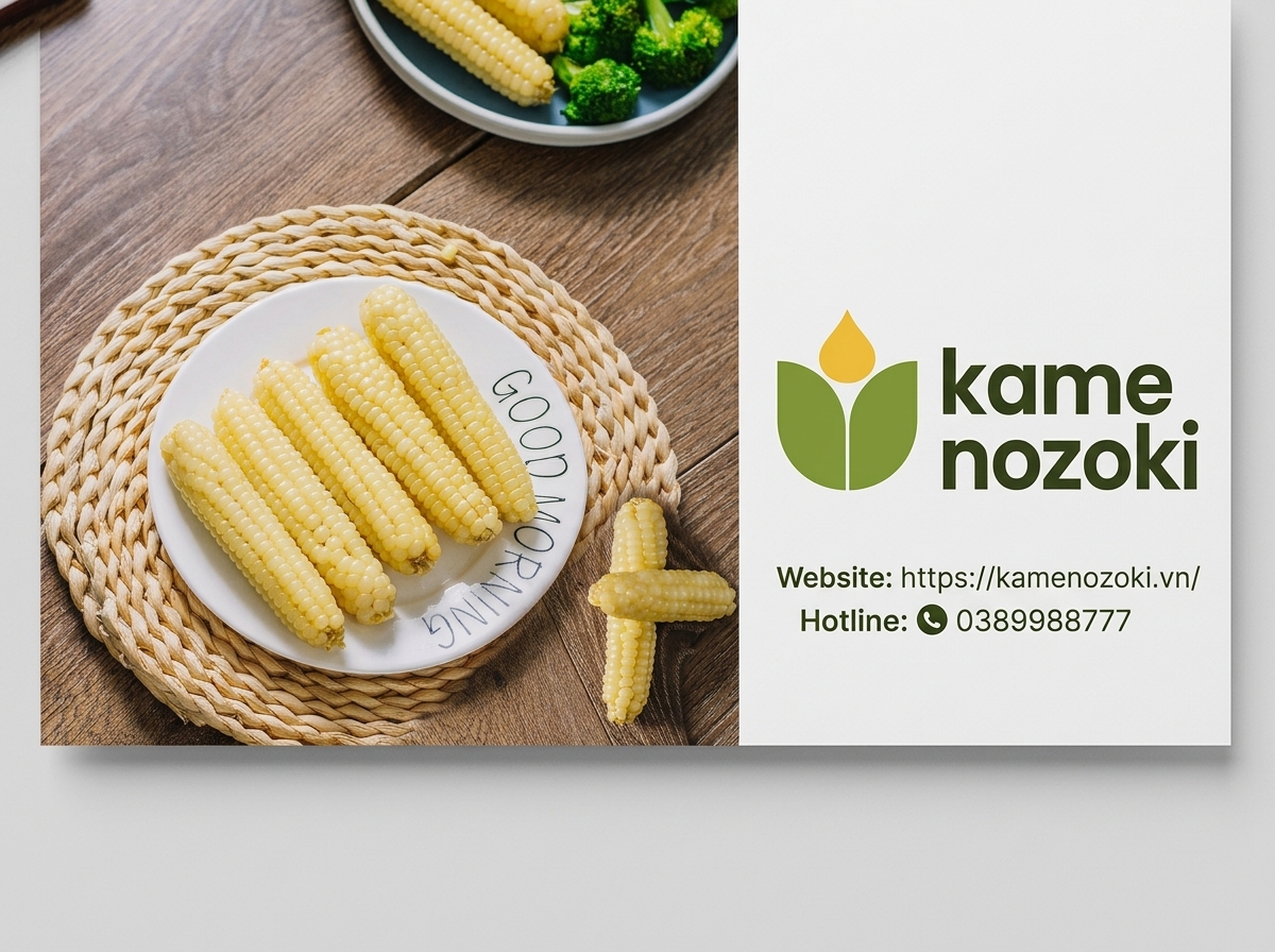 Ngô nếp trắng Nhật Bản Kamenozoki: Vị dẻo tinh khôi và hương thơm sữa non thuần khiết